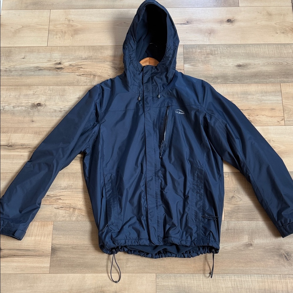 L.L. Bean Men's Navy Raincoat